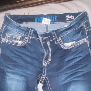 Hydraulic Dark Blue Denim with Light Blue Accents